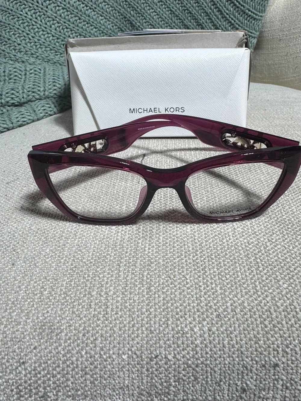 NWT Michael Kors Puglia Berry Transparent Glasses